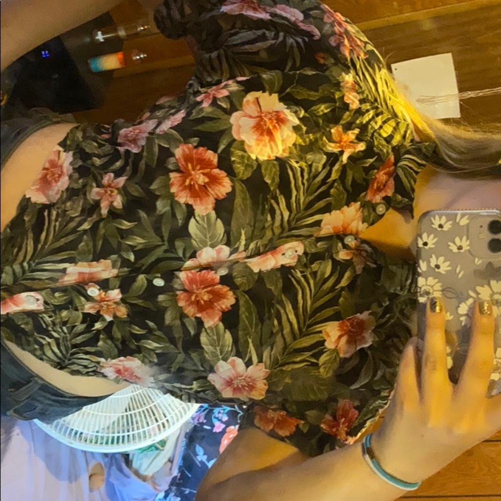 Hawaiian Shirt Crop Top